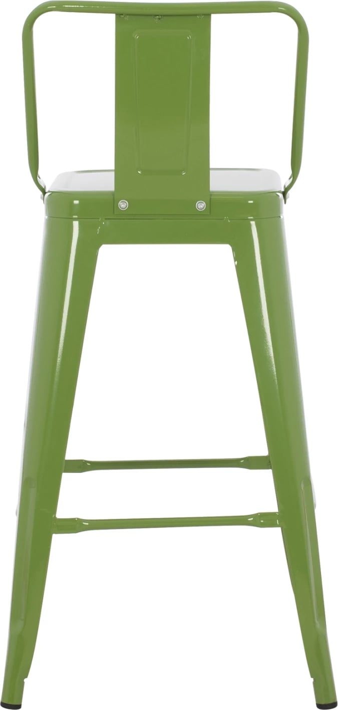 Karrige për bar, lartësi mesatare, MELITA-PRO, metal, ngjyrë ulliri e çelët, 43x43x88H cm