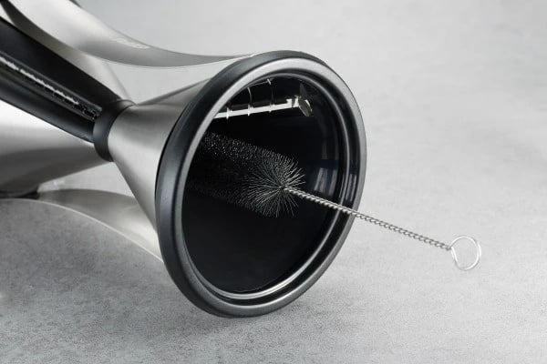 Prerëse perimesh GEFU SPIRELLI XL, manuale, plastike/çelik inox, e zezë