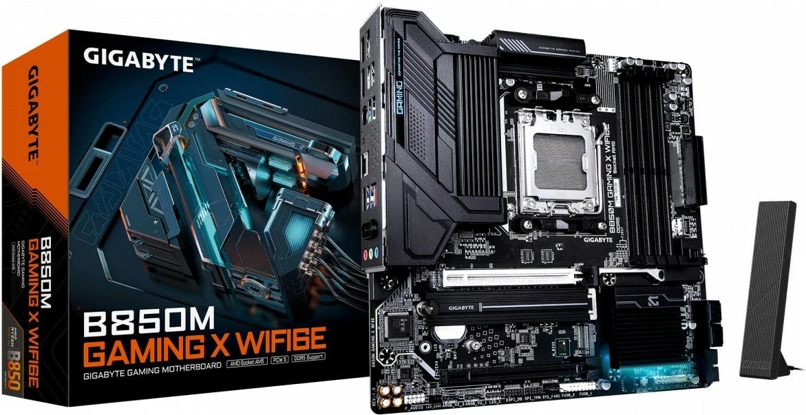Pllakë amë Gigabyte B850M GAMING X WIFI6E, micro ATX, Socket AM5, DDR5, e zezë