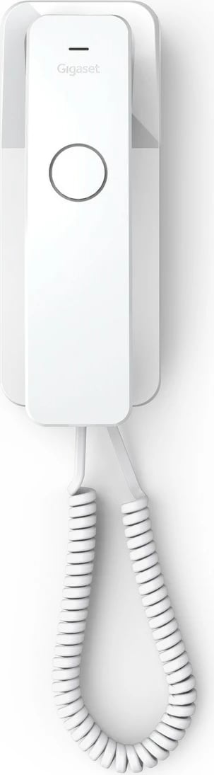 Telefon fiks me kabllo, Gigaset DESK 200, 10 shpejtthirrje, montim në mur, pa ekran, i bardhë