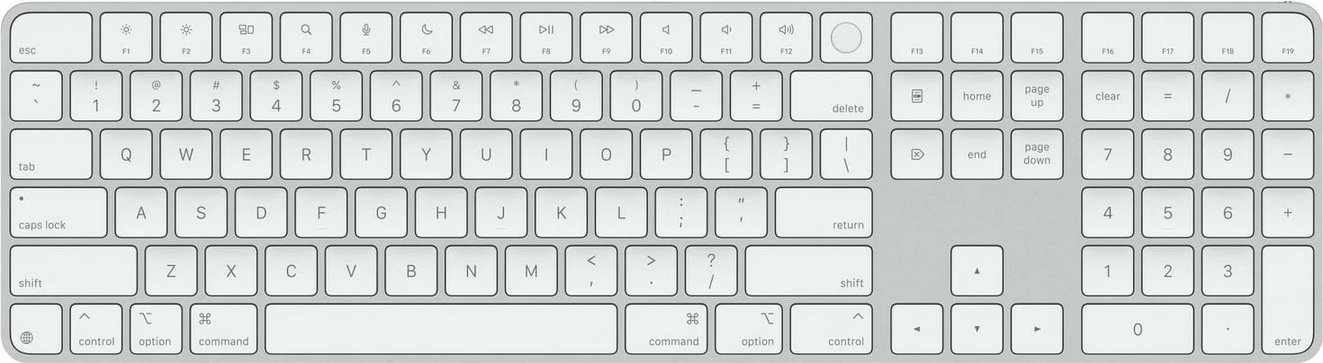 Tastierë Apple Magic Keyboard, Touch ID, Numrik, e bardhë