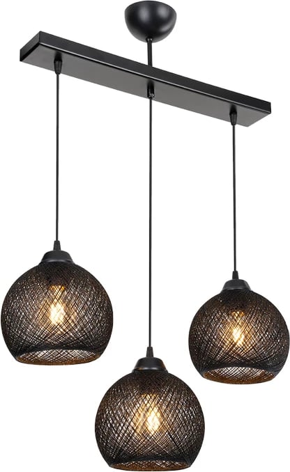 Llambë tavanore me tre drita PWL-0973 II E27 e zezë 50x18x85cm Llambë tavanore me tre drita PWL-0973 II E27 e zezë 50x18x85cm