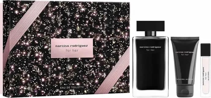 Set Eau de Parfum për femra Narciso Rodriguez For Her, 3 pjesë