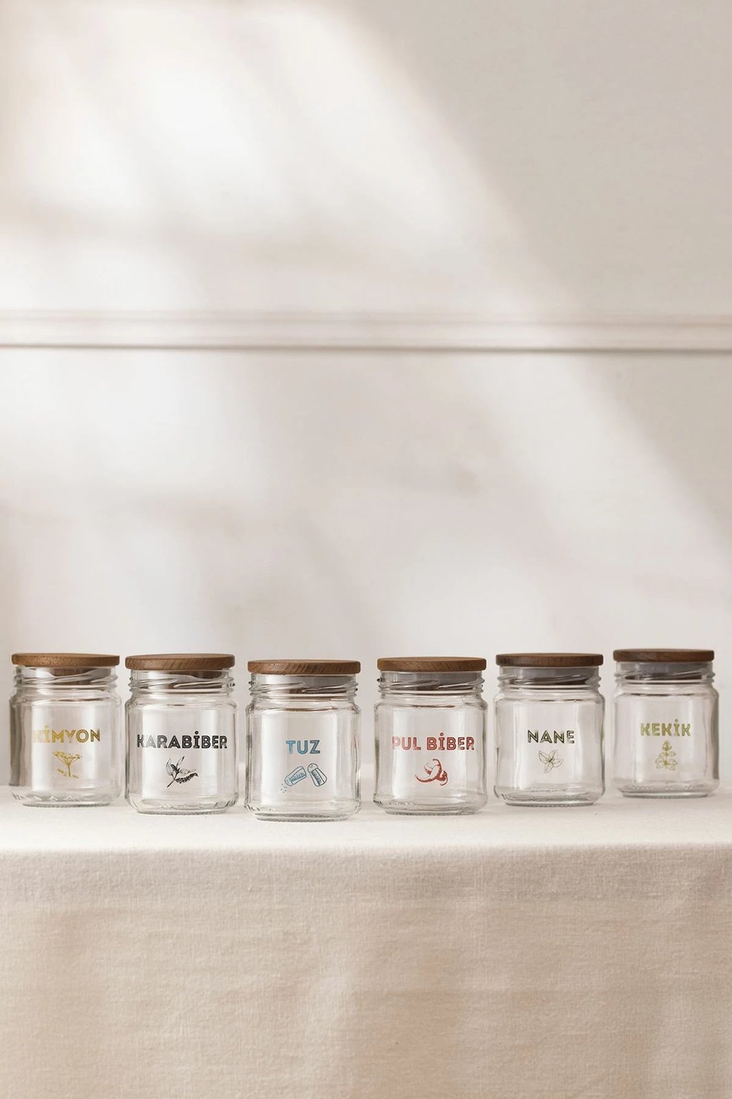 Set kavanozash për erëza (6 copë), Hermia Concept, Luna