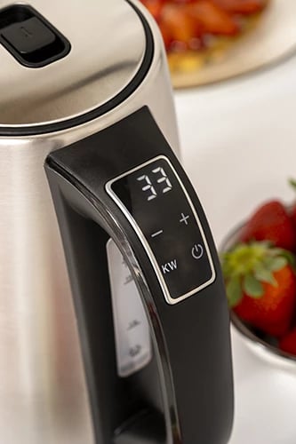 Ujëvalës elektrik, Adler, AD 1340, 1.7L, ekran LCD, rregullim temperature 40–100°C, inox