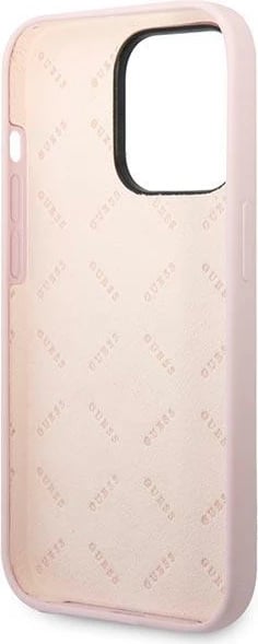 Mbështjellës Guess Silicone Triangle për iPhone 14 Pro 6.1", vjollcë