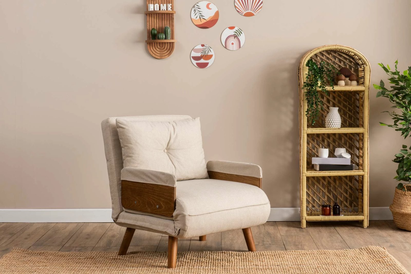 Krevat-karrige një vendës, Atelier del Sofa, Cosmo Single, krem