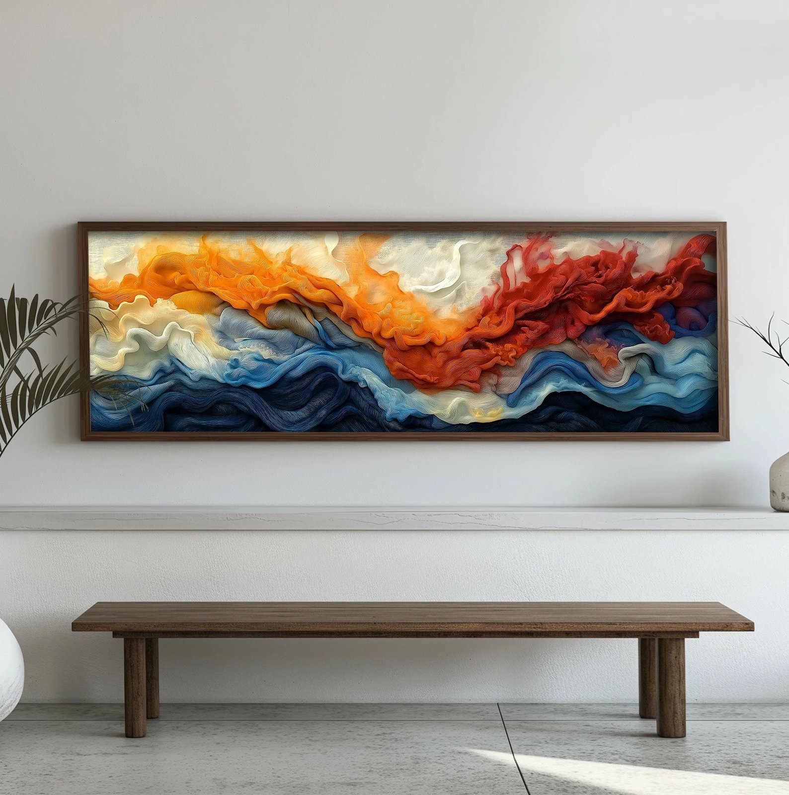 Pikturë dekorative me kornizë MDF, Wallity, EMR052, shumëngjyrëshe