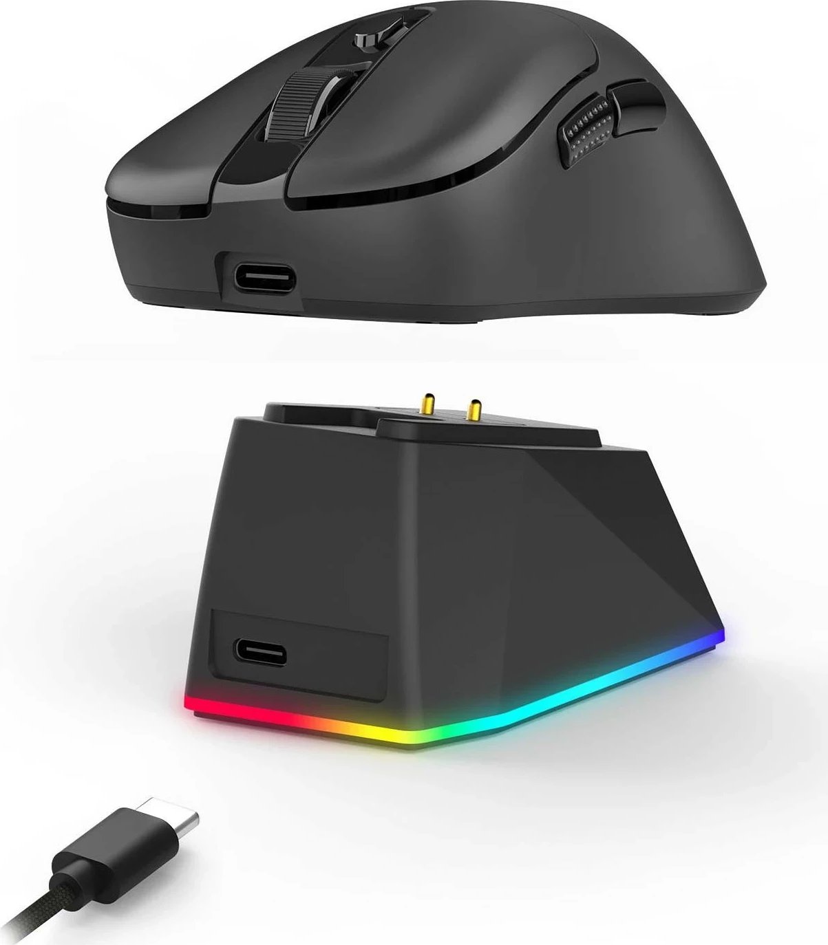 Maus Redragon EBONY, RGB, wireless/wired, 24000 DPI, i zi