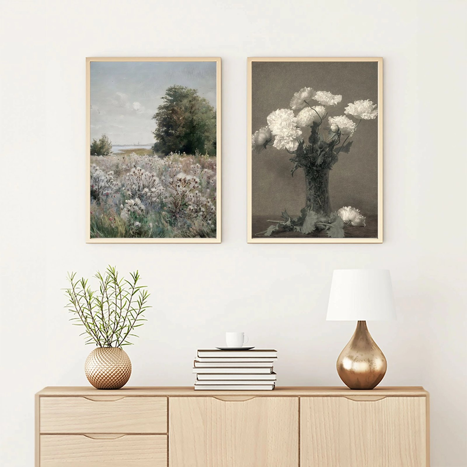 Pikturë dekorative me kornizë MDF (2 copë), Wallity, Huhu274, 20x30cm