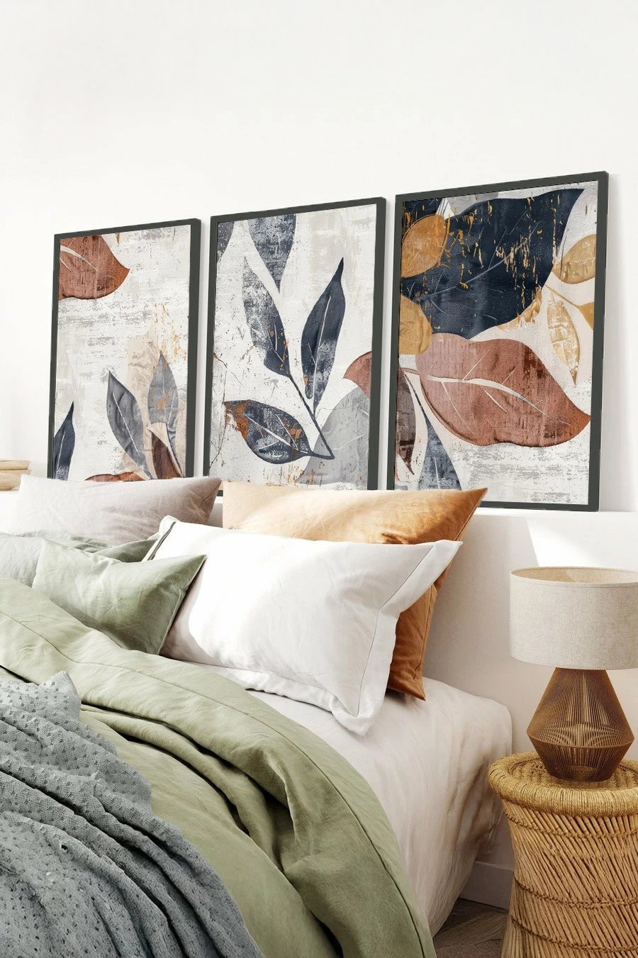 Pikturë dekorative me kornizë MDF (3 copë), Wallity, Huhu467S, 30x40cm