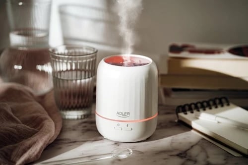 Difuzer arome ultrasonik USB 3-në-1, Adler, AD 7968, 100 ml, deri 25 m2, ndriçim 7 ngjyra, auto-off, i bardhë