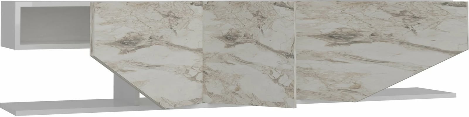 Komodë TV Hanah Home, Inci, ngjyrë mermeri e bardhë Komodë TV Hanah Home, Inci, ngjyrë mermeri e bardhë