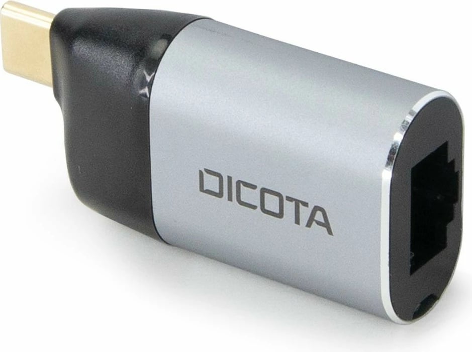 Adapter USB-C në Ethernet Dicota, mini, PD 100W, argjendtë