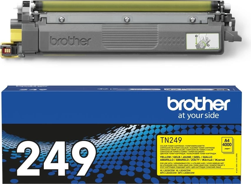 Toner Brother TN-249Y, 4000 faqe, Verdhë, 1 copë