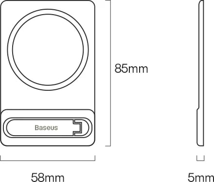 Mbështjellës Baseus LUXZ010002 me mbajtëse magnetike, i bardhë
