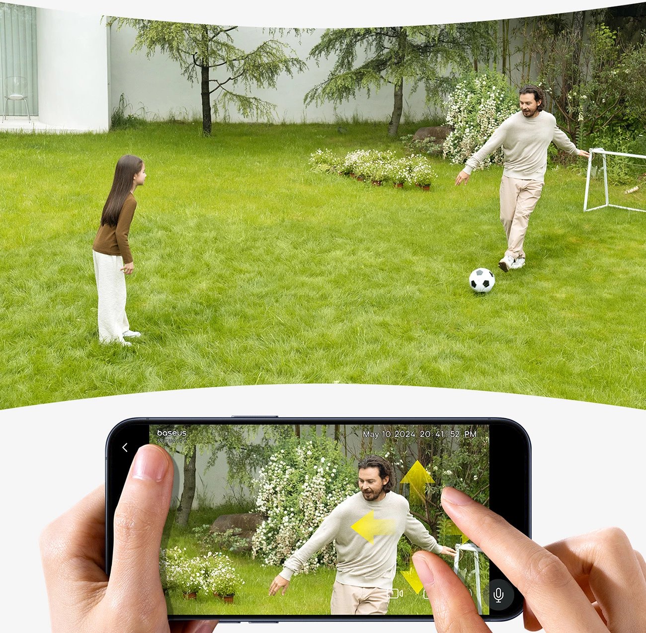 Kamerë sigurie Baseus Security S1, 2K, me panel diellor, e bardhë Kamerë sigurie Baseus Security S1, 2K, me panel diellor, e bardhë