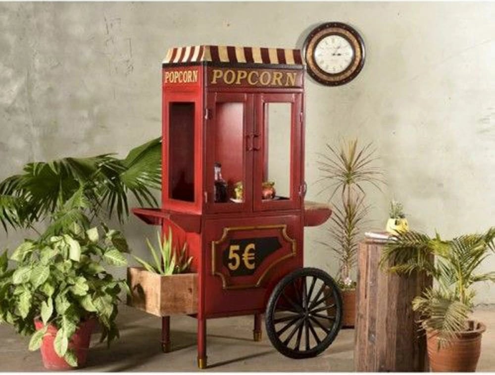 Konsolë për kokoshka, e kuqe-krem, 100x46x160 cm