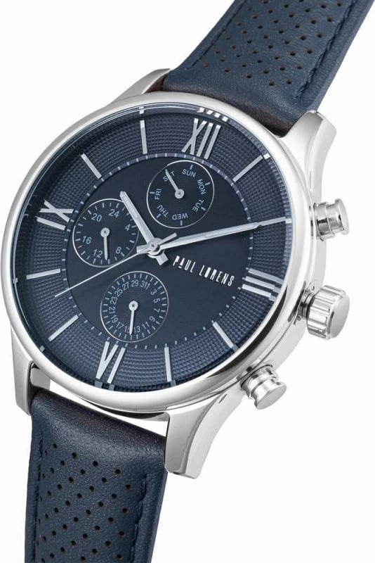 Orë dore për meshkuj Paul Lorens, argjendtë e kaltër