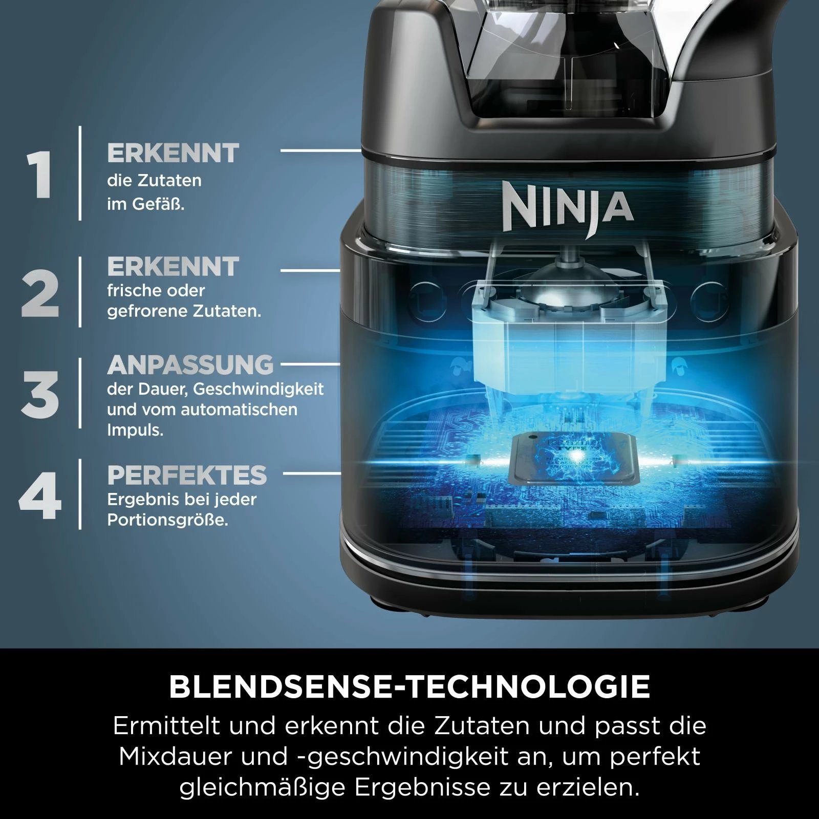 Blender Ninja Detect Power Mixer Pro, 2.1 L, 1200 W, Ngjyrë e zezë