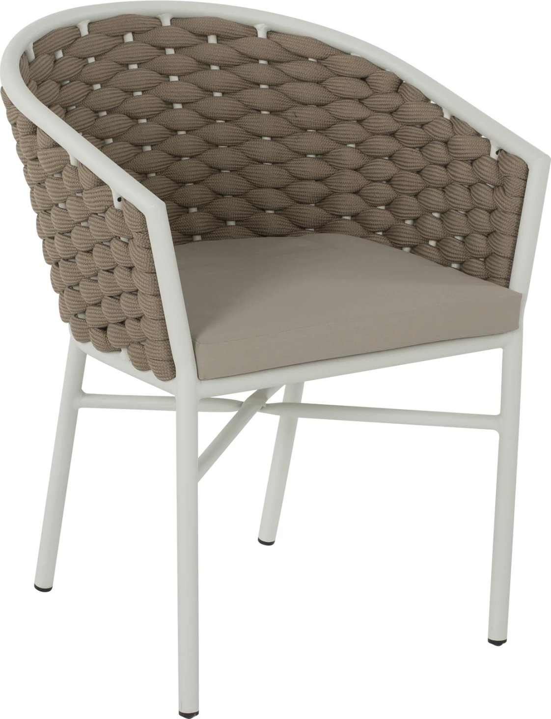 Karrige alumini FH5859.02, e bardhë dhe beixh me litar shkumë