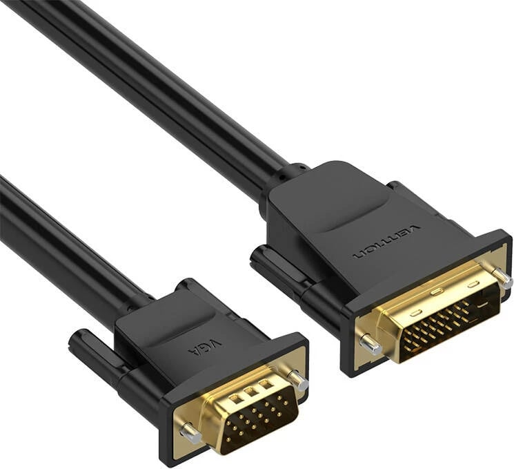 Kabllo DVI (24+1) në VGA Vention EABBG, 1.5m, 1080p, e zezë
