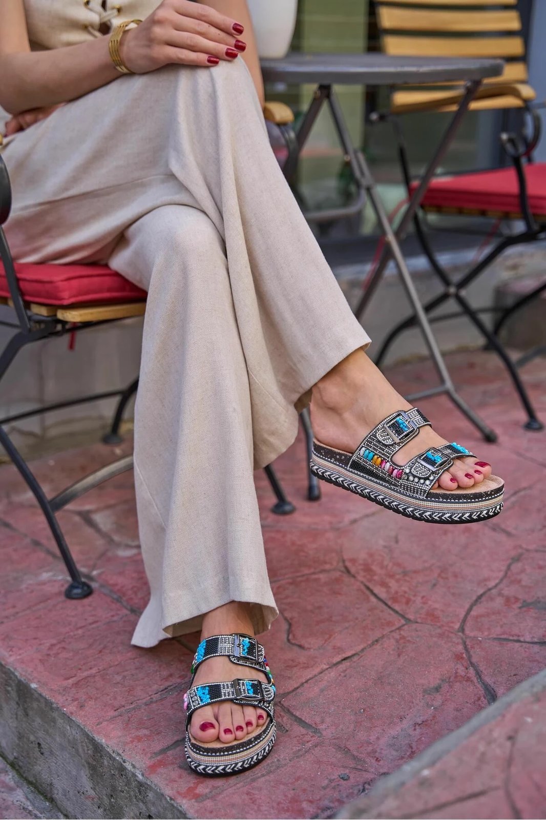 Pantofla për gra, ngjyrë e zezë, Jumeon, MK1340125YR20-001