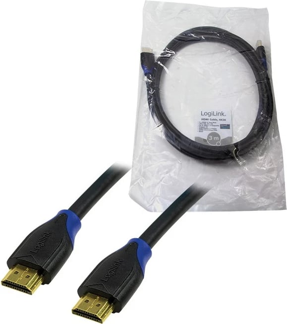 Kabllo HDMI LogiLink CH0063, 3m, 4K, 3D, e zezë