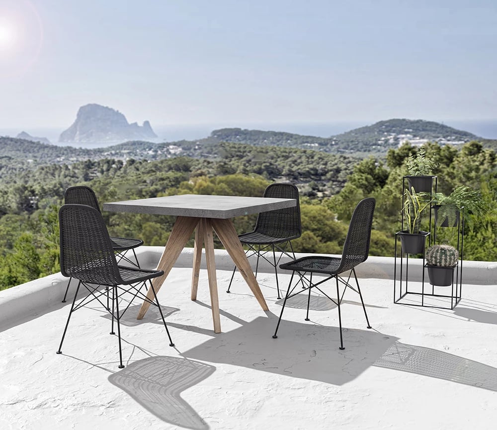 Tavolinë Caldera, çimento, 90x90x74.5