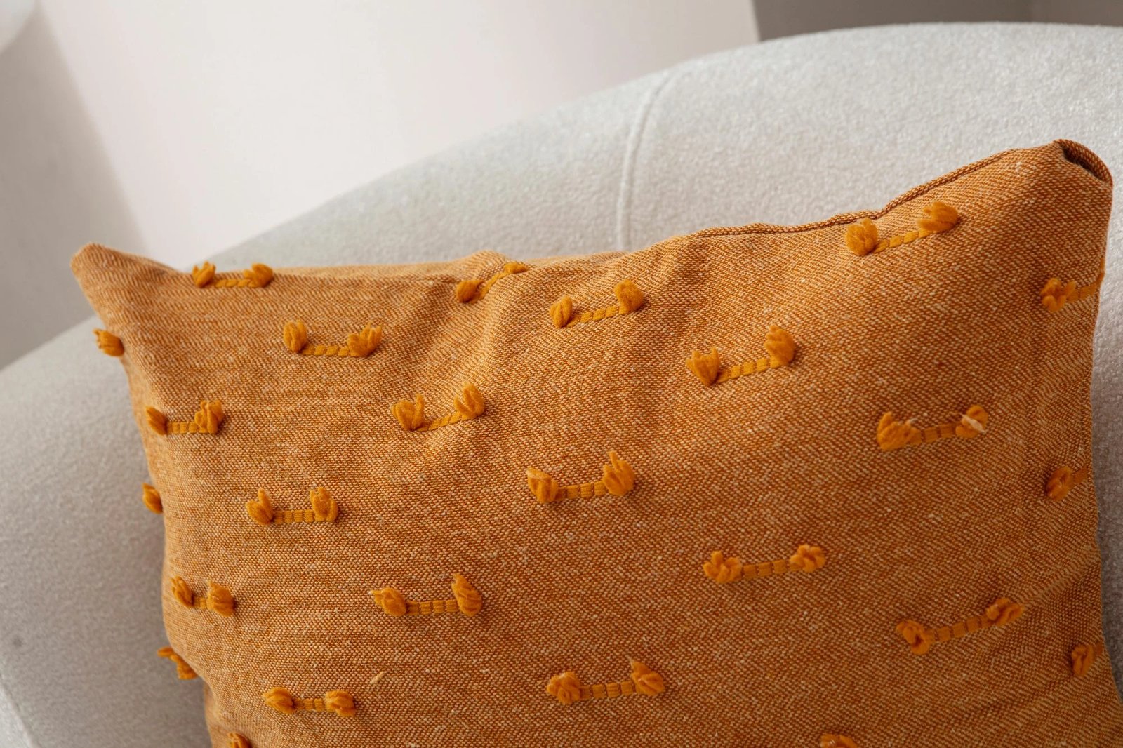 Jastëk dekorativ portokalli, Evila Originals, Tuffet - Orange v6, 43x43cm