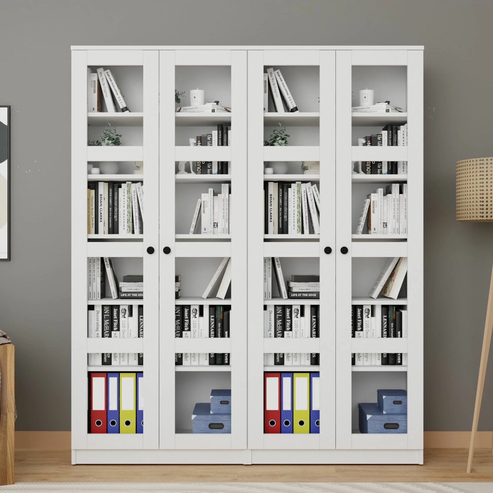 Dollap multifunksional, ngjyrë e bardhë, Skye Decor, Lucas Glass 1600-68