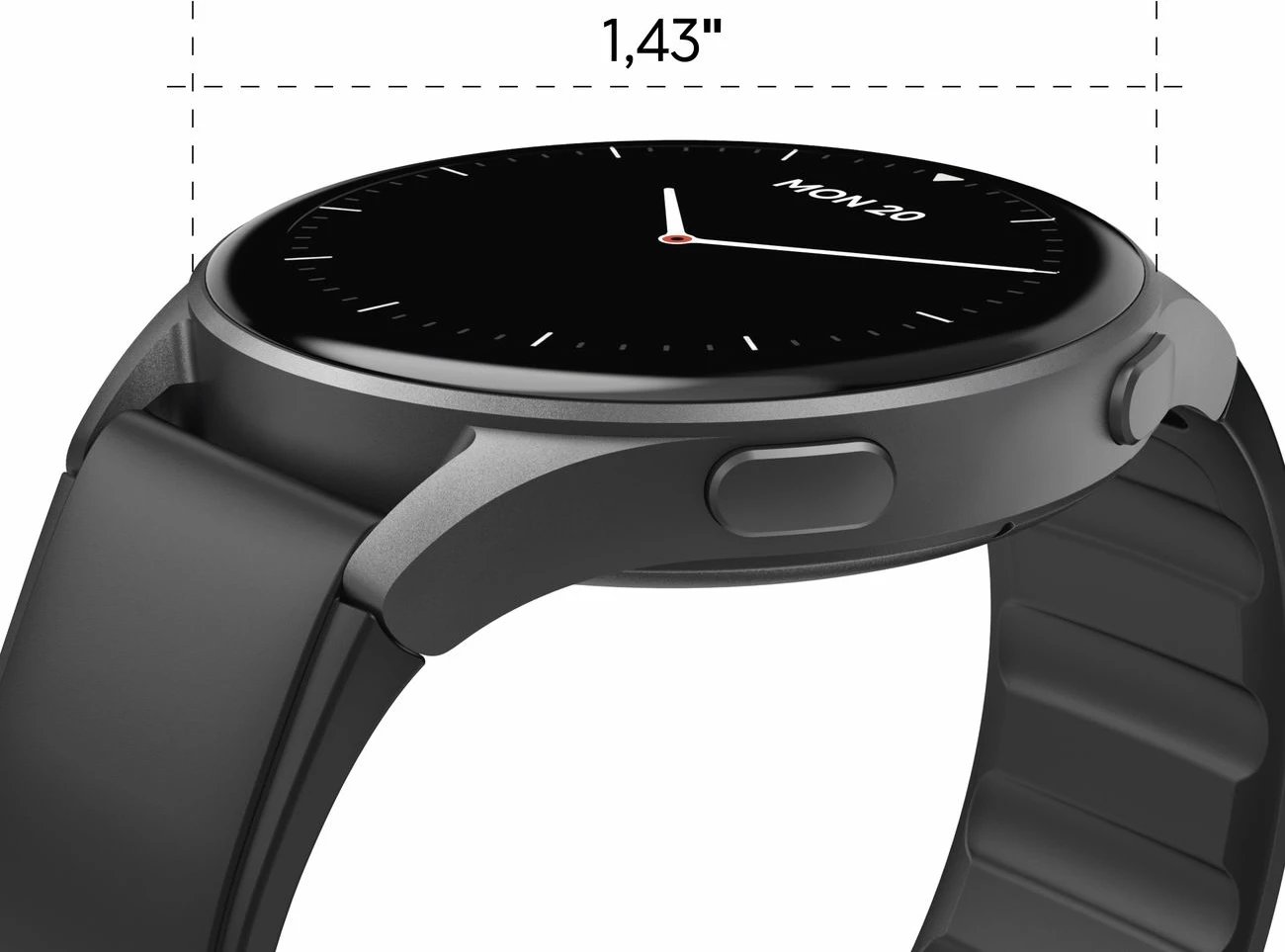 Smartwatch Hama 8900 GPS AMOLED 1.43", rrip silikoni, e zezë Smartwatch Hama 8900 GPS AMOLED 1.43", rrip silikoni, e zezë
