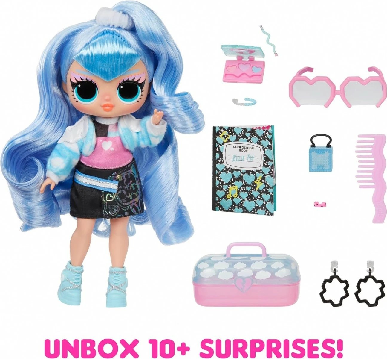 Kukull L.O.L. Surprise Tweens Ellie Fly, 16.5 cm, me aksesorë, Blu