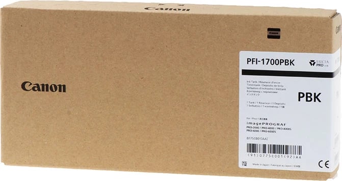Bojë printeri, Canon, PFI-1700PBK (0775C001), 700 ml XXL, Photo Black
