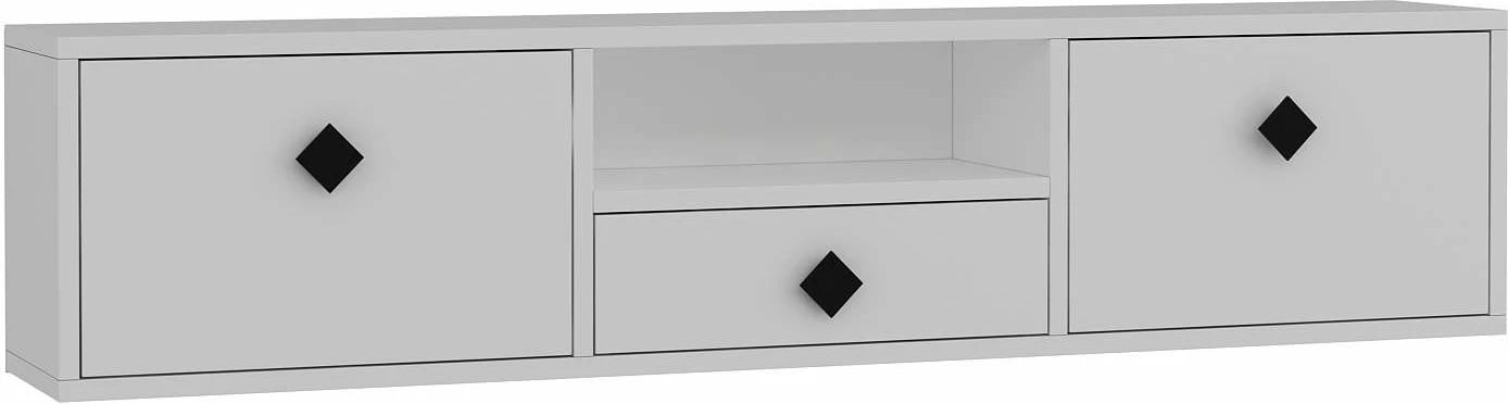Komodë TV Skye Decor, 1305-DROP-1, e bardhë, e zezë