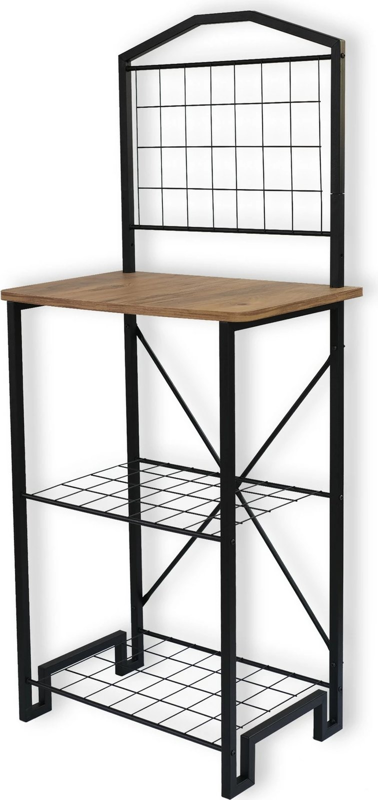 Tavolinë kuzhine Skye Decor, ngjyrë Atlantic Pine dhe e zezë, Luke