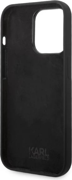 Mbështjellës silikon Karl Lagerfeld Choupette për iPhone 14 Pro Max, i zi