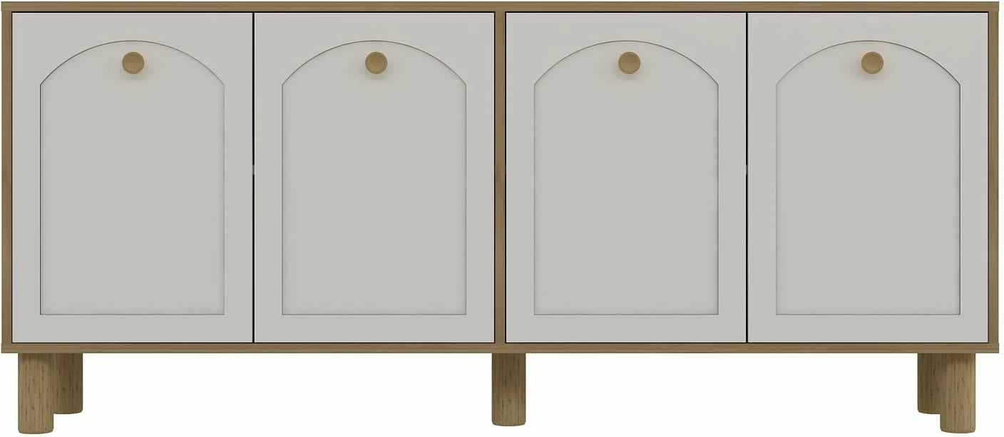 Konsolë Skye Decor, model i thjeshtë KX180 Bohem, ngjyrë lis safir dhe e bardhë