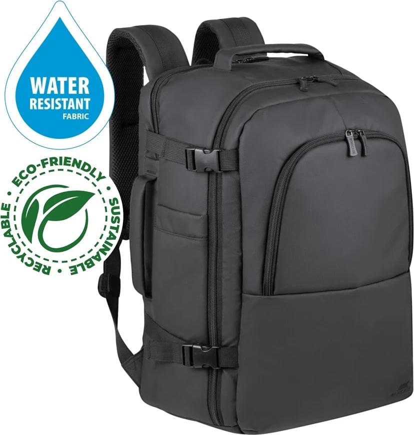 Çantë shpine për laptop RivaCase, 8465 Tegel ECO, 17.3 inç, e zezë