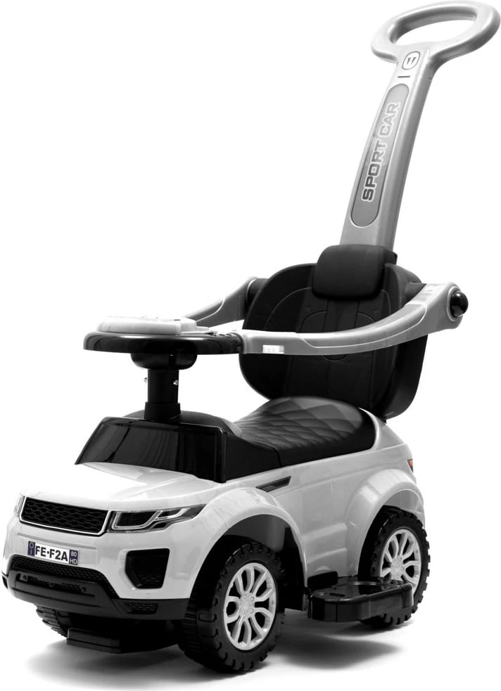 makinë shtytëse 3-në-1, Baby Mix, Playing Bouncer, me dorezë udhëzuese, mbrojtëse anësore, melodi, 12–36 muaj, deri 20 kg, e bardhë