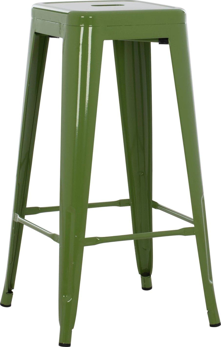 Karrige për bar MELITA-PRO FH8642.53 metalike, ngjyrë ulliri e çelët, 43x43x78Hcm