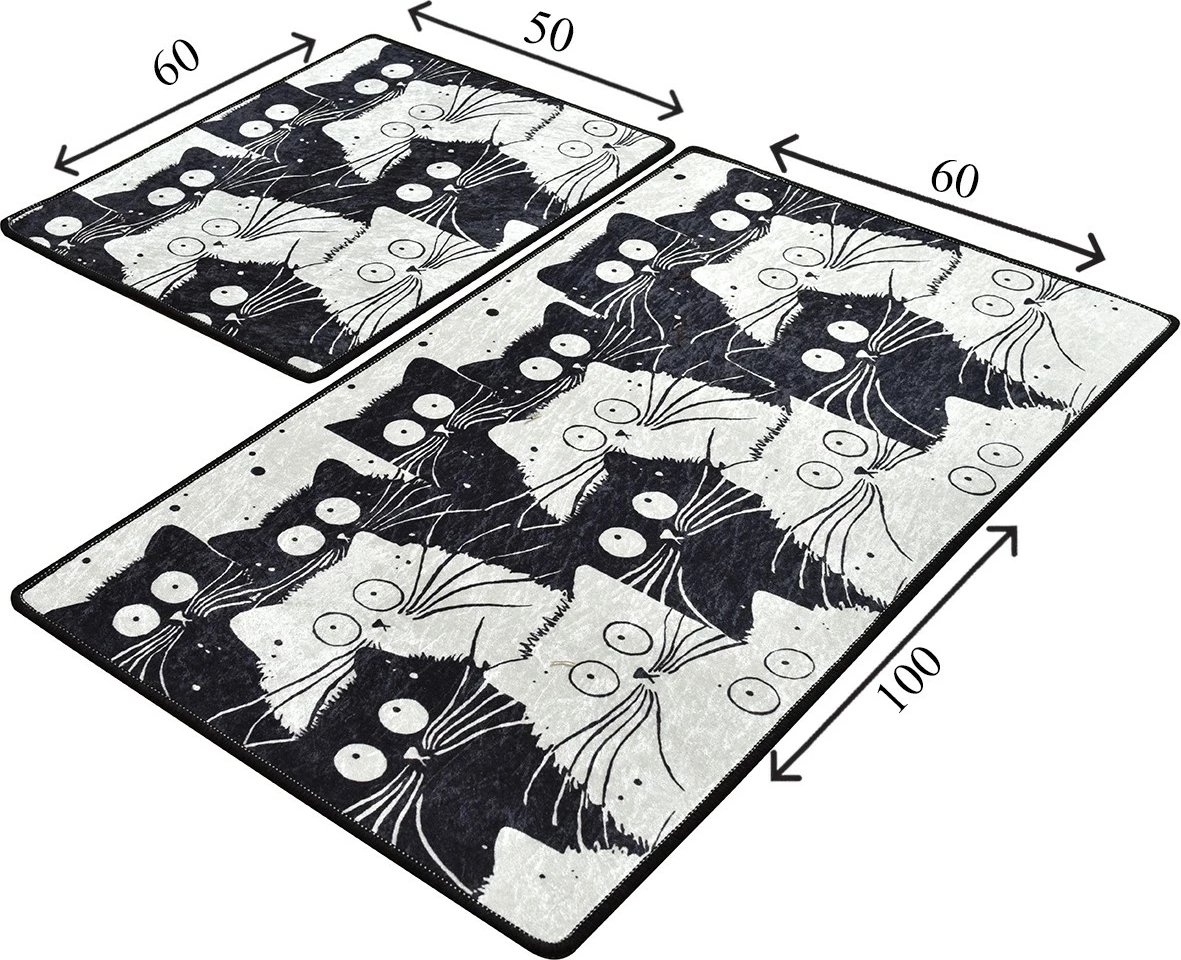 Set tapetash për banjo (2 copë), Mijölnir, me mace të bardha