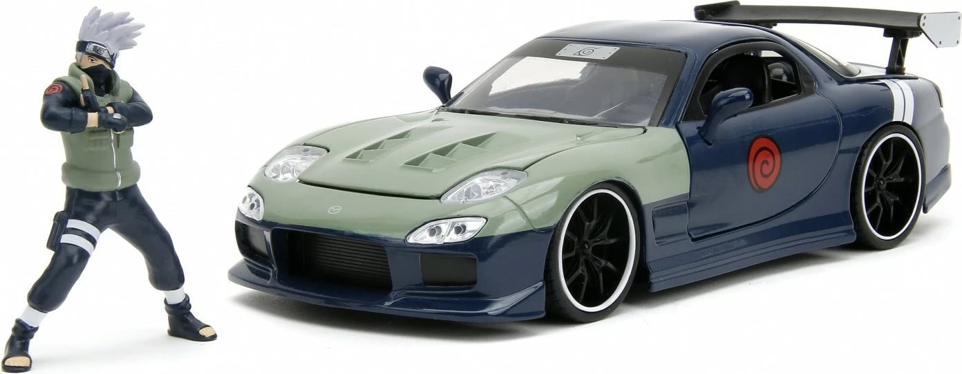 Makine model Jada Toys Mazda RX-7 1:24 me figurë Kakashi Hatake, Naruto Shippuden, Jeshile/Kaltër Makine model Jada Toys Mazda RX-7 1:24 me figurë Kakashi Hatake, Naruto Shippuden, Jeshile/Kaltër