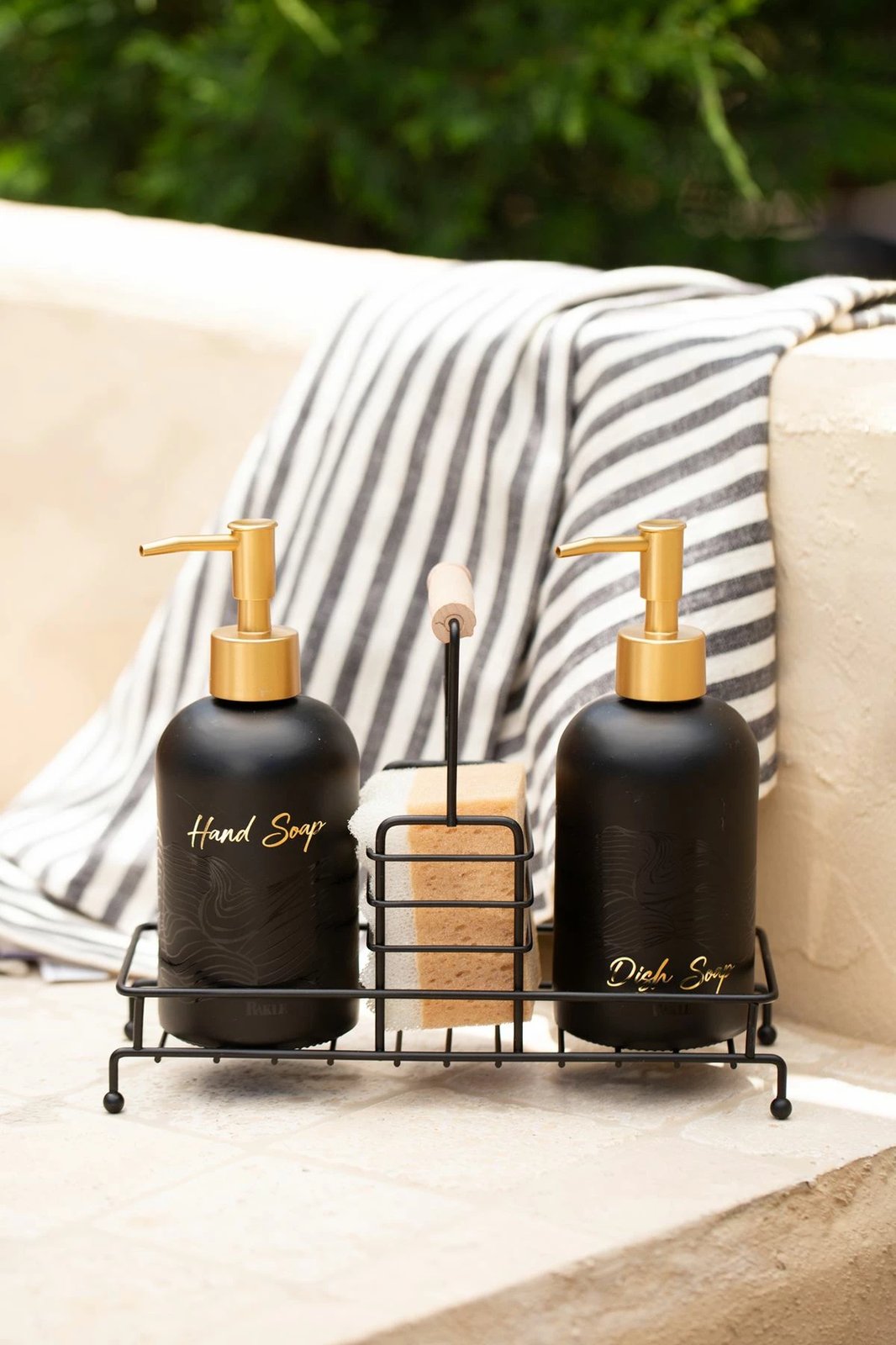 Set dozatorësh sapuni (3 copë), Hermia Concept, ngjyrë e zezë, Bright