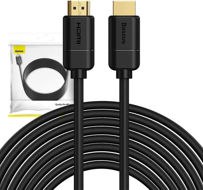Kabllo HDMI Baseus CAKGQ-E01, 2x HDMI 2.0, 8m, 4K, E zezë