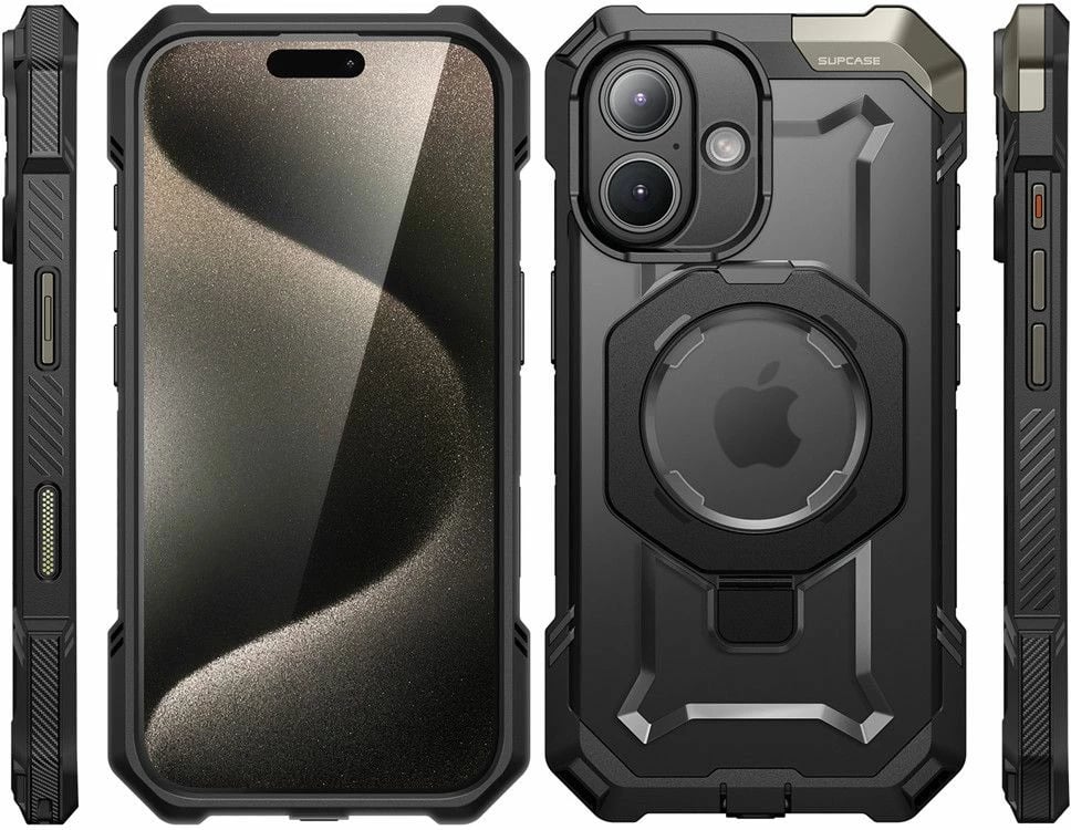 Mbështjellës Supcase UB Grip Mag me MagSafe për iPhone 15 Pro Max, Zi