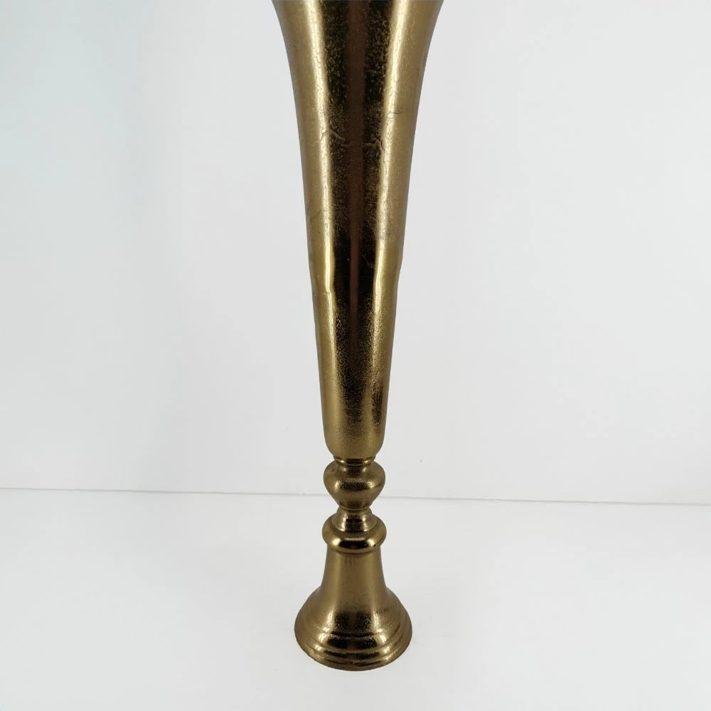 Vazo FLORES, alumin, ngjyrë ari, 20x20x71cm