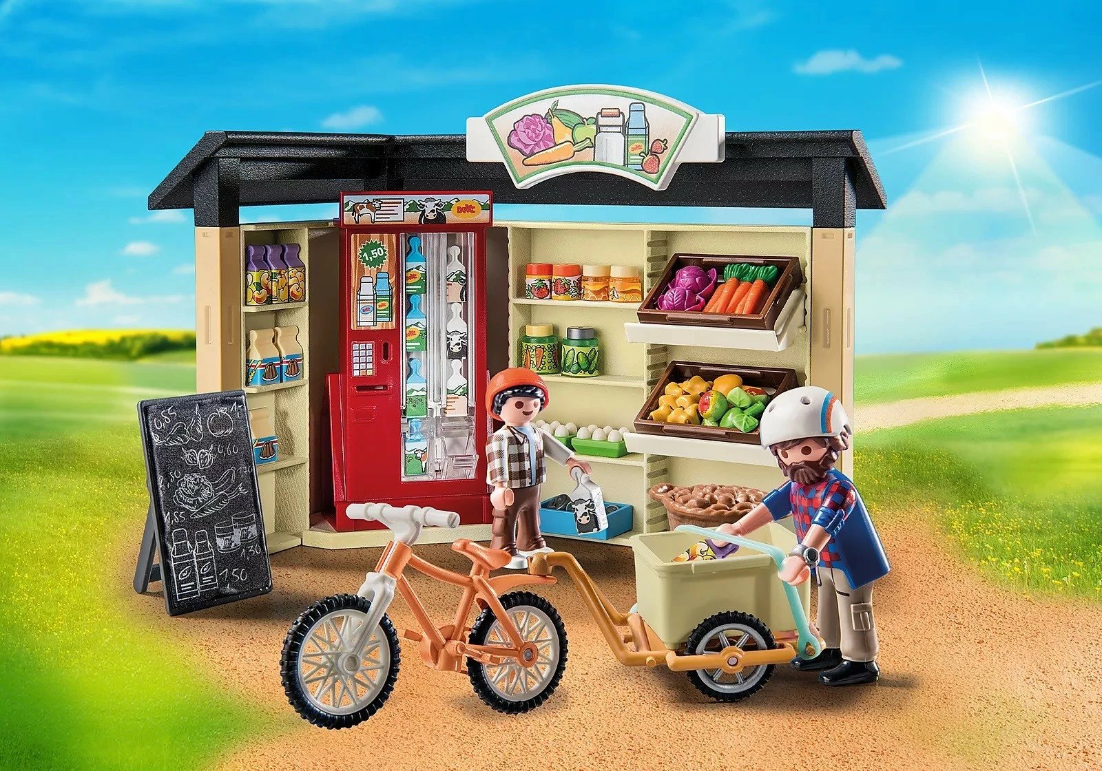 Set lodrash Playmobil Country 71250, Dyqan rural 24/7, 83 pjesë