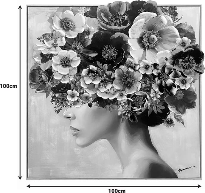 Pikturë në kanavacë Mavare Ι me kornizë, shumëngjyrëshe, 100x3.5x100cm