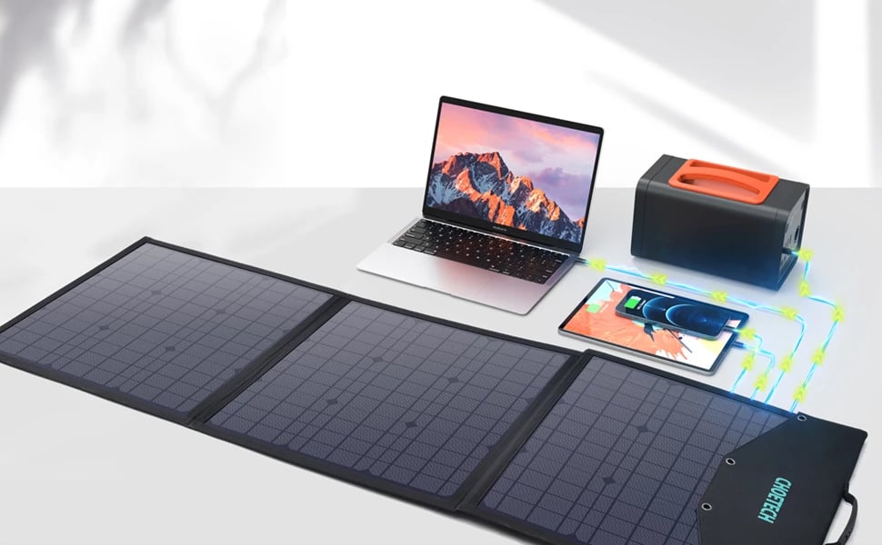 Karikues diellor portativ Choetech SC008, 120W, 4 porta, i zi